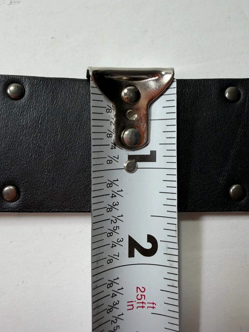 Vintage Calvin Klein Black Leather Belt Women L Studded Mosaic Statement Buckle